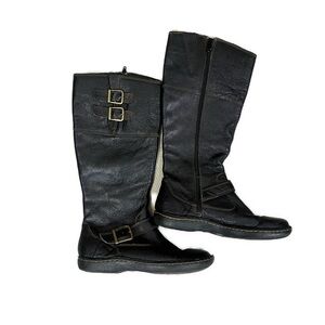 VINTAGE 2000's Black BOOTS Sit JUST Under the KneeS -Brand...BOC